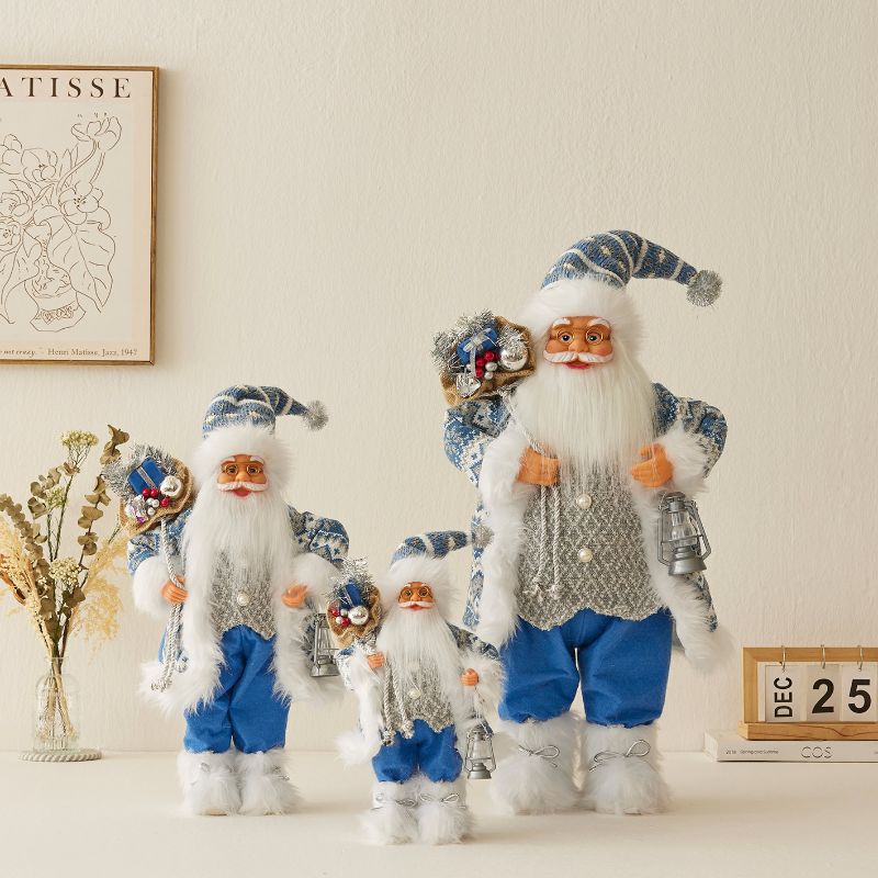 Christmas,Blue Santa Claus - Christmas Decoration